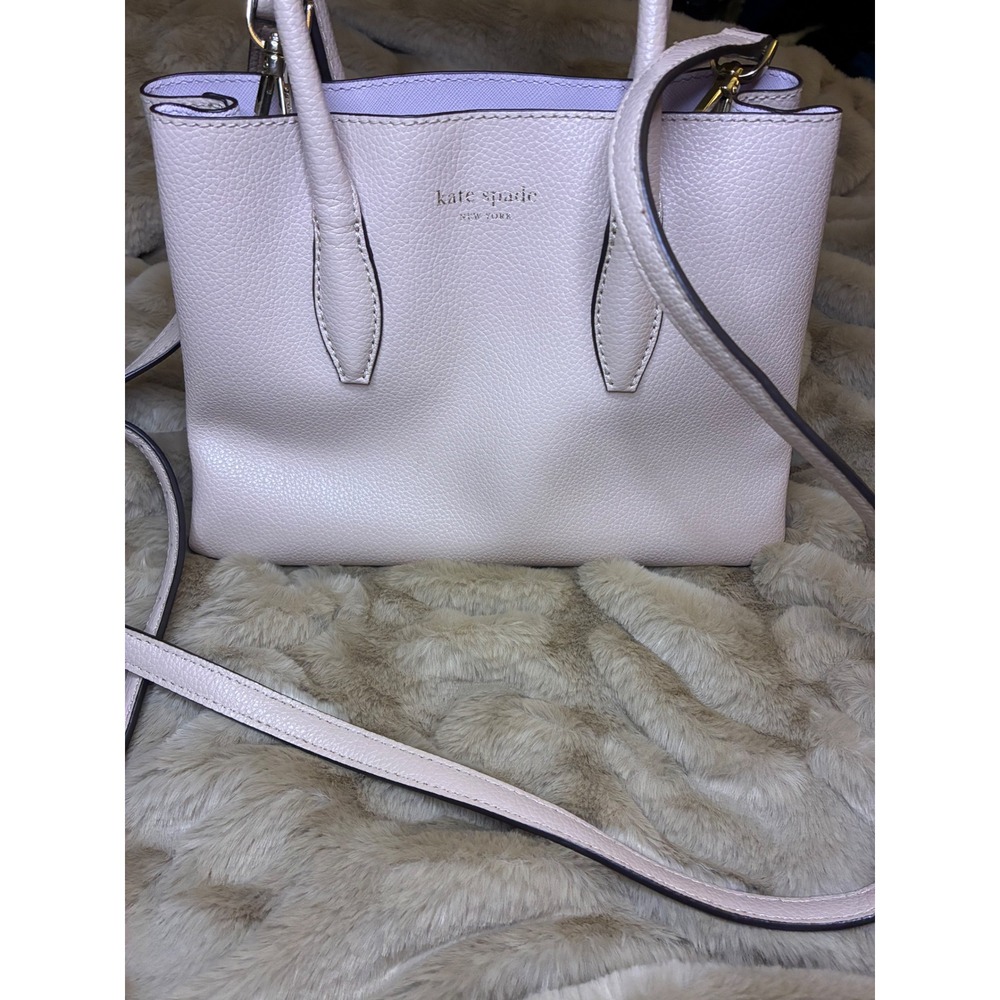 Kate Spade New York‎ Pebbled Leather Small Satchel Crossbody Bag Pink Lavender
